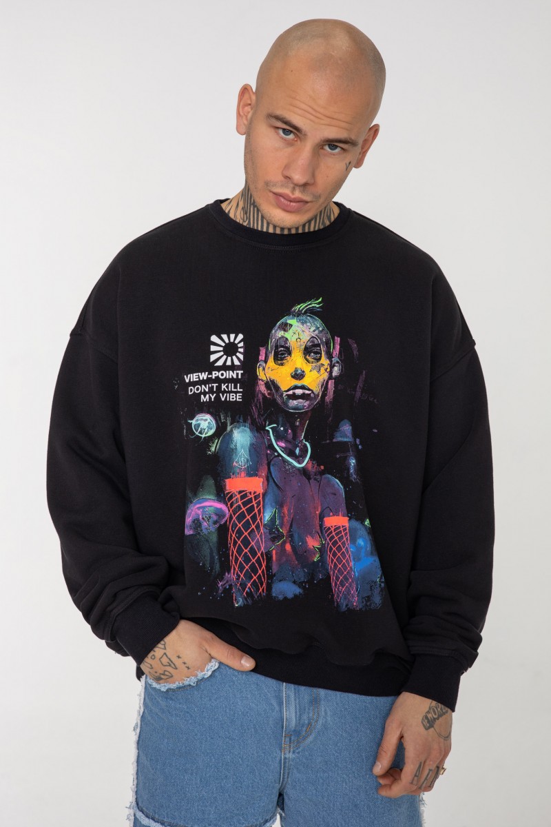 CIRCUS YELLOW CREWNECK BLACK