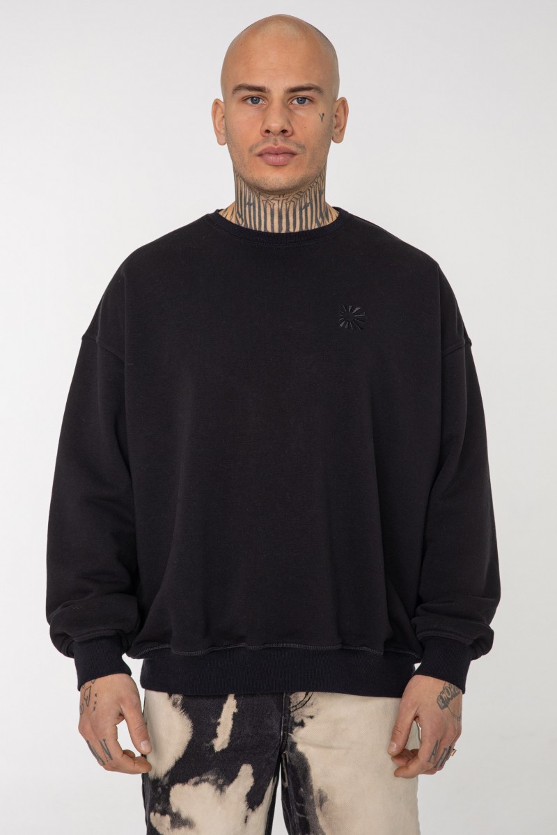 TONAL BLACK CREWNECK