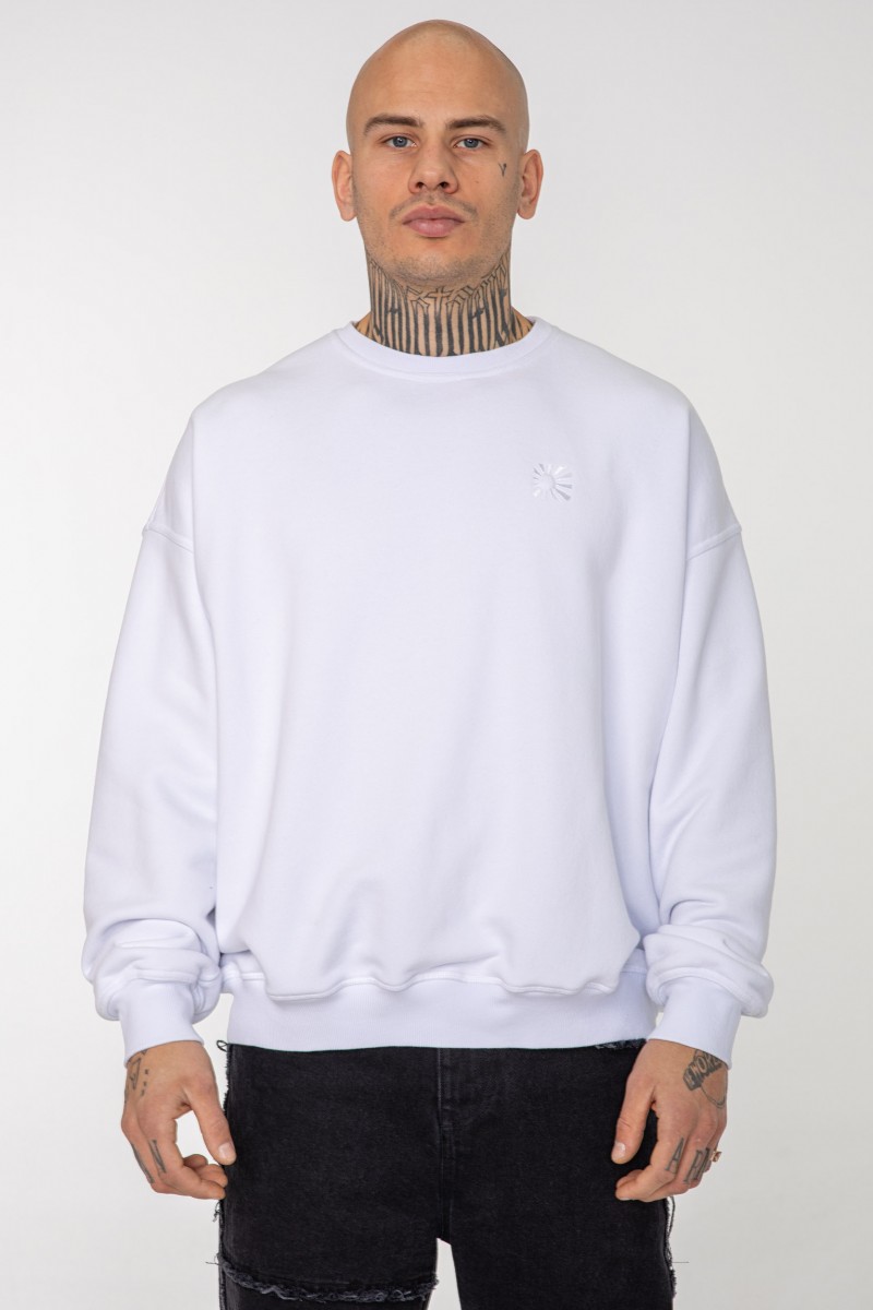 TONAL WHITE CREWNECK