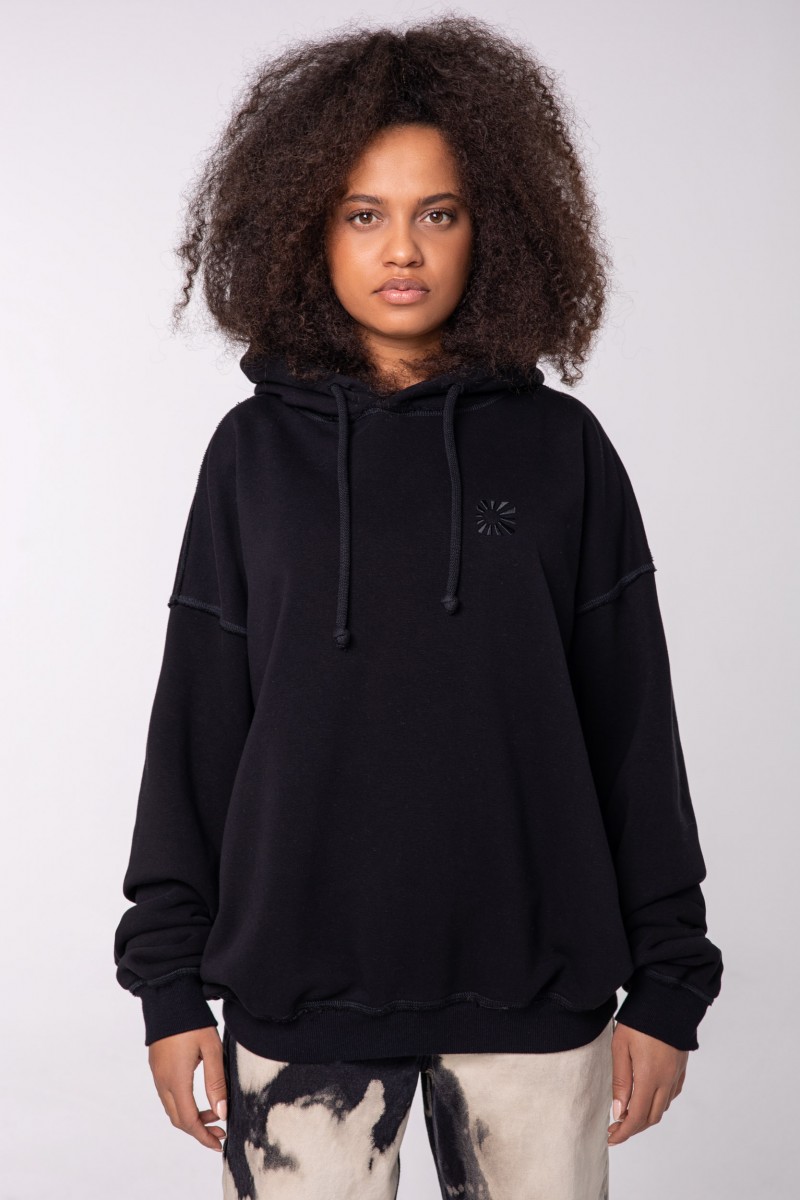 TONAL BLACK HOODIE