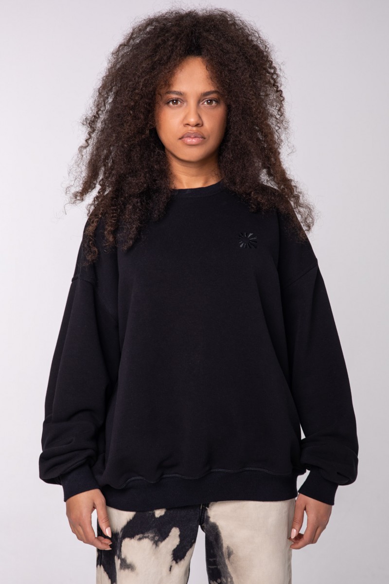 TONAL BLACK CREWNECK