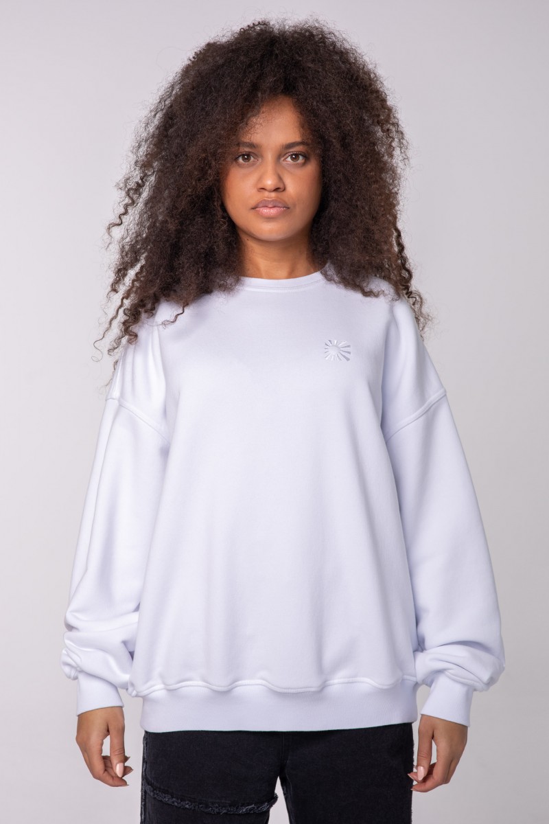 TONAL WHITE CREWNECK