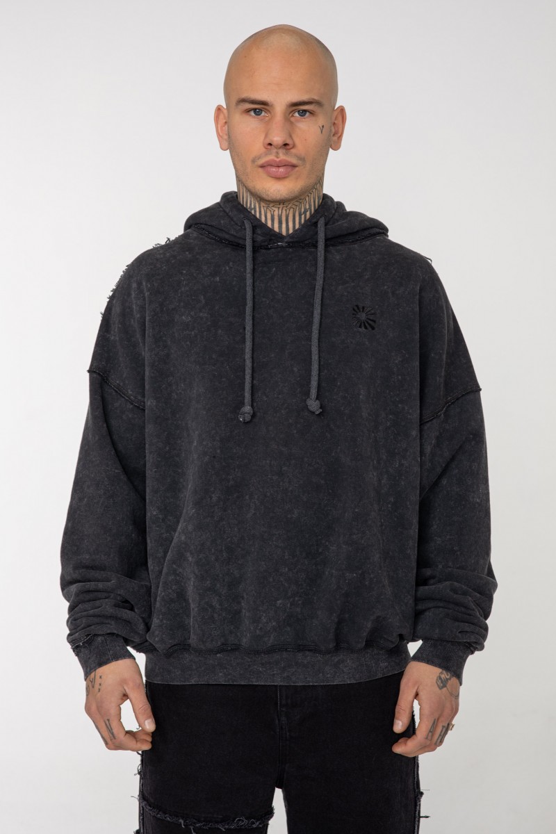 GRAY VIBE HOODIE WASHED